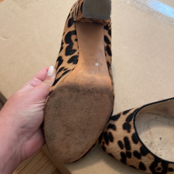 Jcrew round toe mohair leopard pump 8.5 - Picture 4 of 5